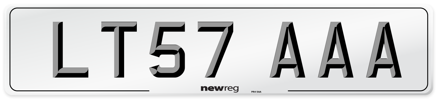 LT57 AAA Number Plate from New Reg